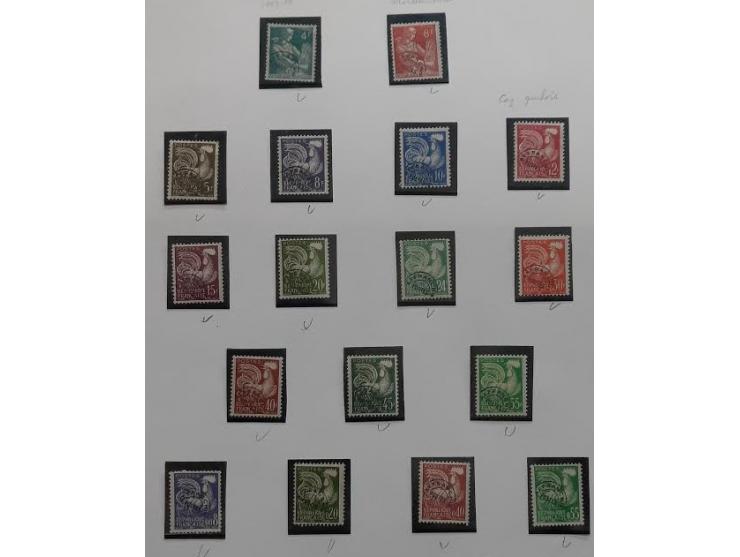France Air Mail stamps 1927-2007: military stamps, 1920-1998  pre-canceled stamps., mixed condition, Mounted in a spring albu